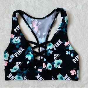 NWOT Victoria’s Secret PINK sports bra floral XS